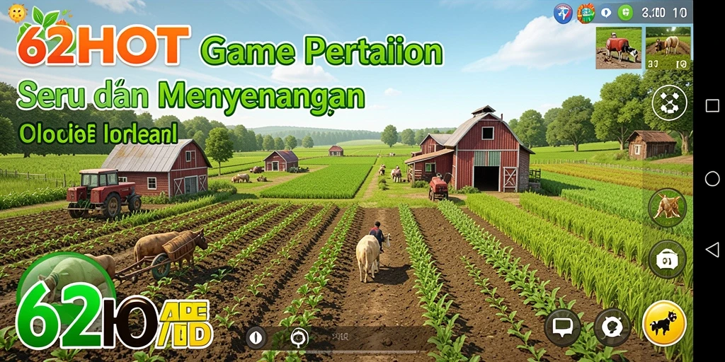 Screenshot 62HOT menampilkan gameplay bertani yang menarik.