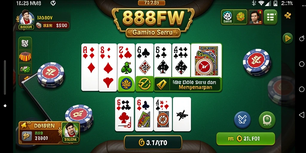 Tampilan menarik dalam gameplay Domino di 888FW.