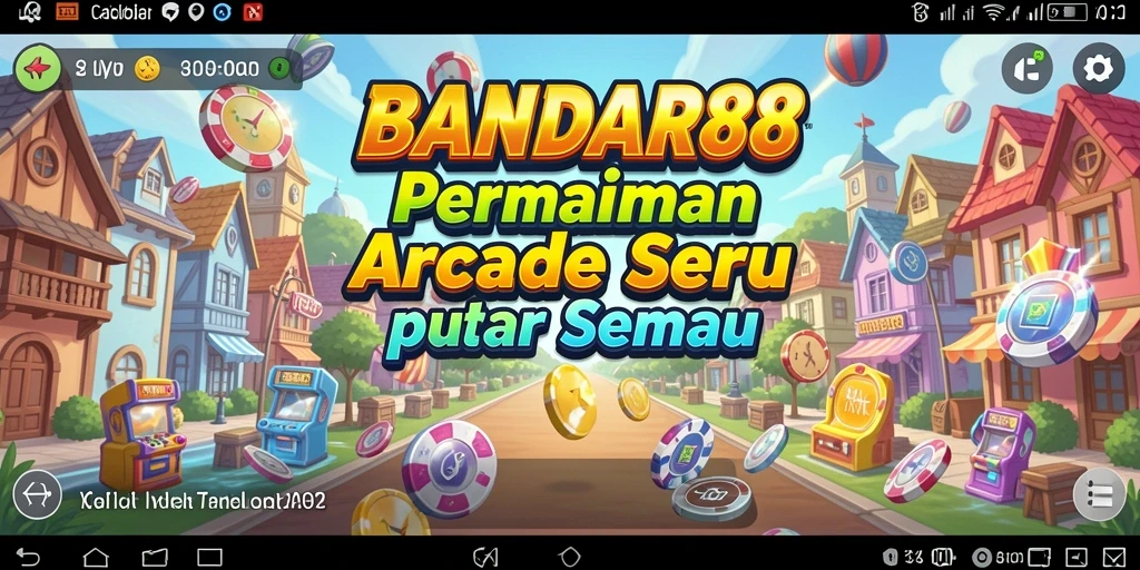 Gambaran aksi seru dalam permainan arcade BANDAR88.