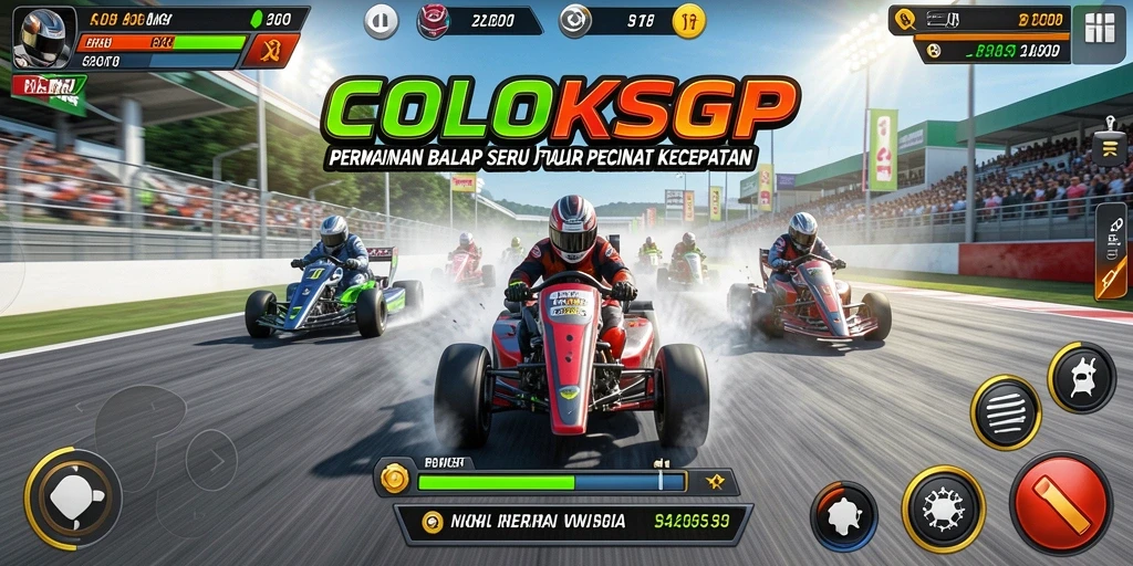 Screenshot gameplay balap seru di COLOKSGP.