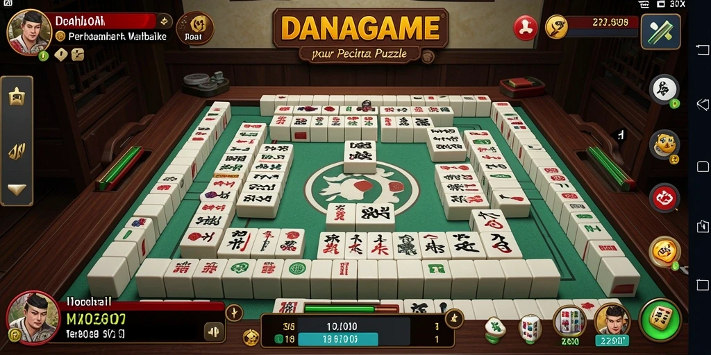 Screenshot <strong>DANAGAME</strong> menunjukkan gameplay Mahjong yang seru dan menantang.