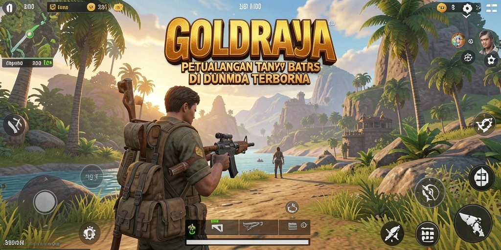 Screenshot gameplay yang menampilkan dunia terbuka yang luas dan indah.