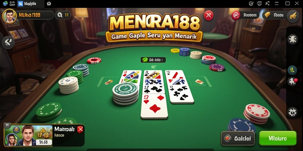 Screenshot gameplay MENARA188 menampilkan pemain sedang bermain Gaple.