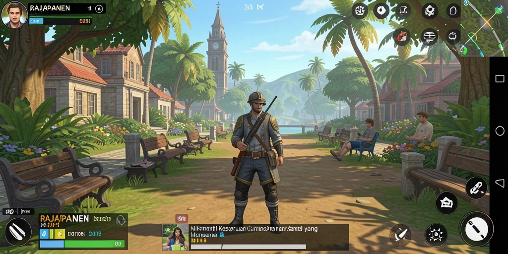 Tampilan gameplay RAJAPANEN yang penuh warna dan atraktif.