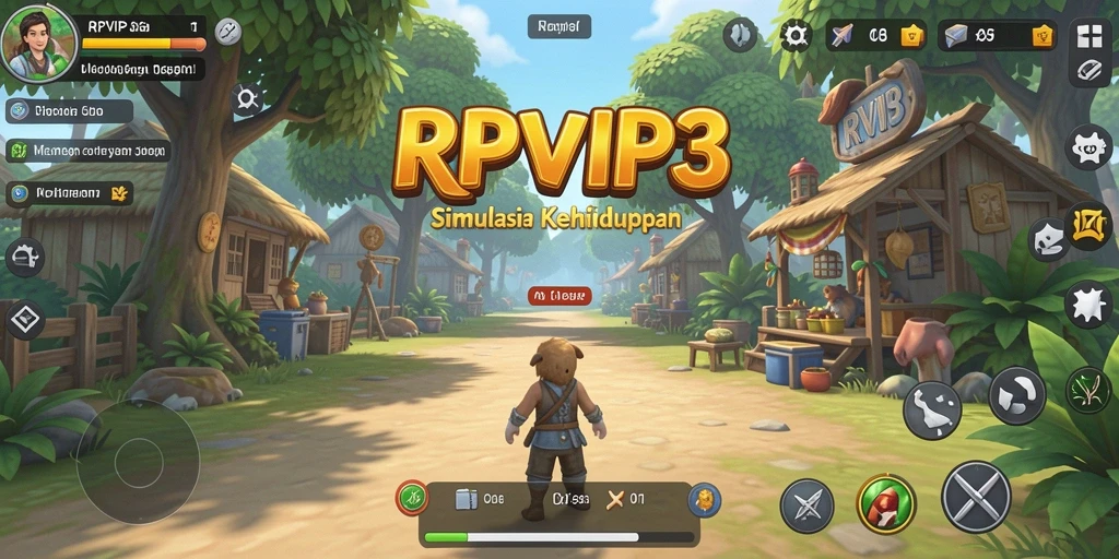 Tangkapan layar gameplay RPVIP3 dengan elemen simulasi yang menarik.