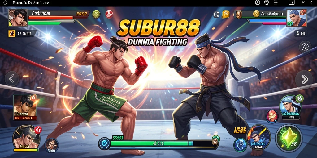 Tampilan gameplay dalam SUBUR88 menampilkan pertempuran yang seru dan grafik yang mengagumkan.