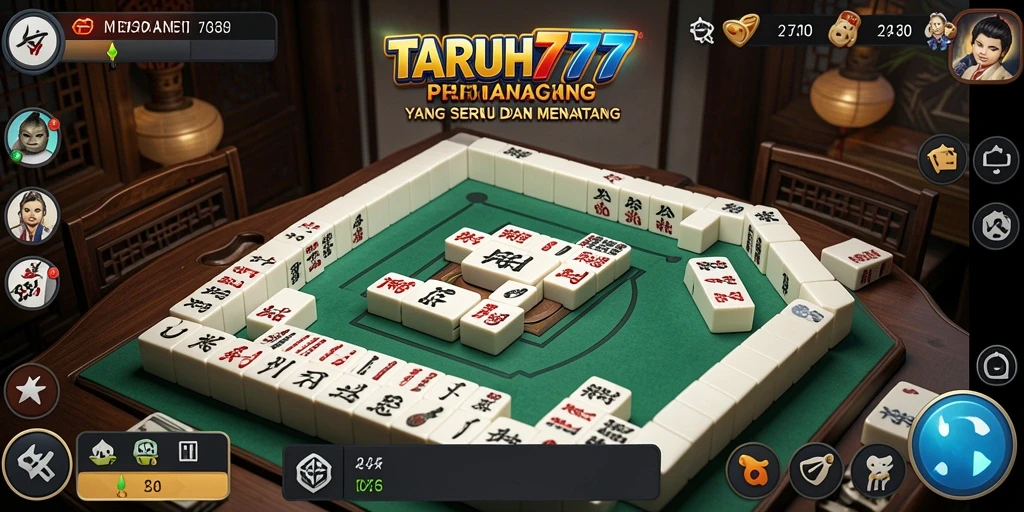 Menampilkan gameplay Mahjong yang penuh strategi dan tantangan.
